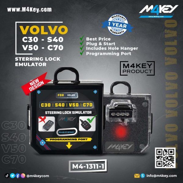 M4Key For Volvo S40 C70 C30 V50 Steering Lock Emulator Simulator