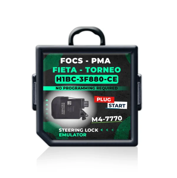 Ford steering lock (ESL/ELV) emulator (M4-7770) for 2017+ Focus Mk4, Fiesta Mk8, Puma, and Kuga. Replaces faulty part H1BC-3F880-CE.
